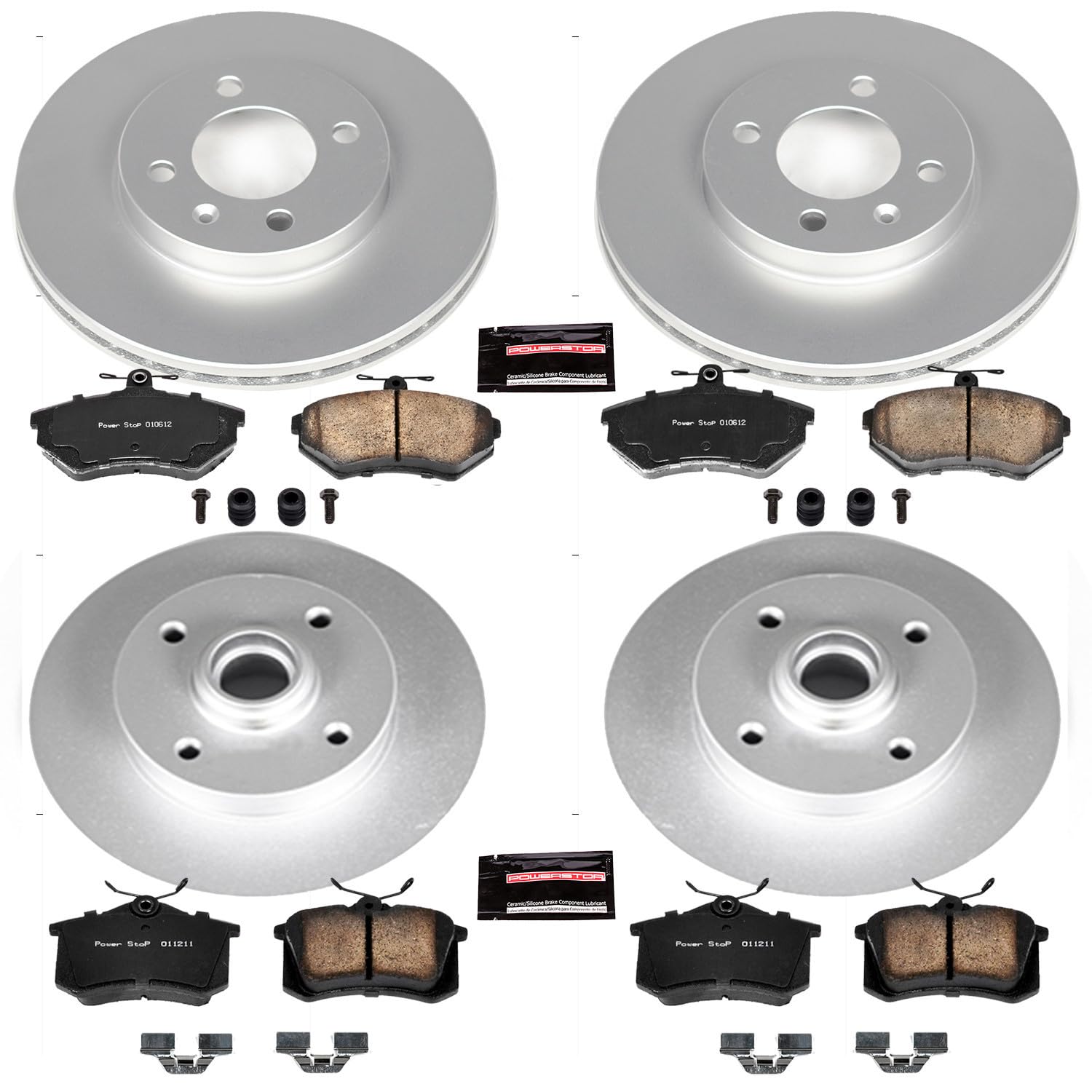 Power Stop Z23 Evolution Geomet Coated Brake Kit Front and Rear For Volkswagen Passat 1995-1997 [Model Specific]