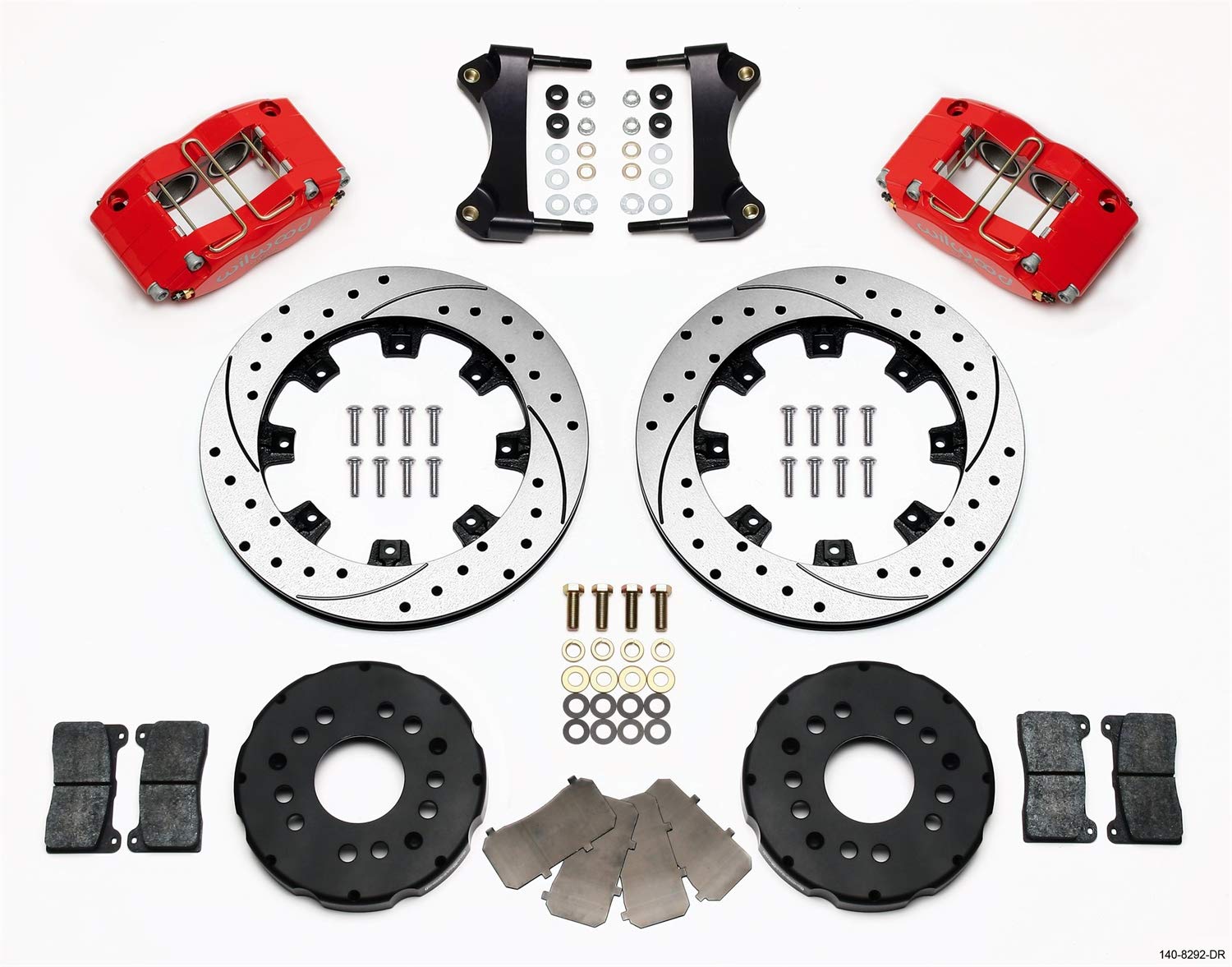 12.19" DPR-DS Front Kit, Drilled, Red