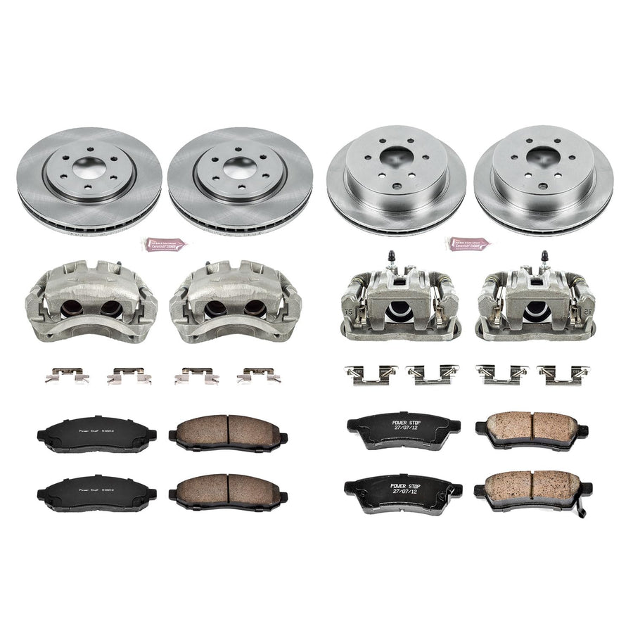 Power Stop Autospecialty KCOE4062 1-Click OE Replacement Brake Kit with Calipers For Nissan Frontier 2005-2015, Nissan Xterra 2005-2015, Suzuki Equator 2009-2012 [Model Specific]