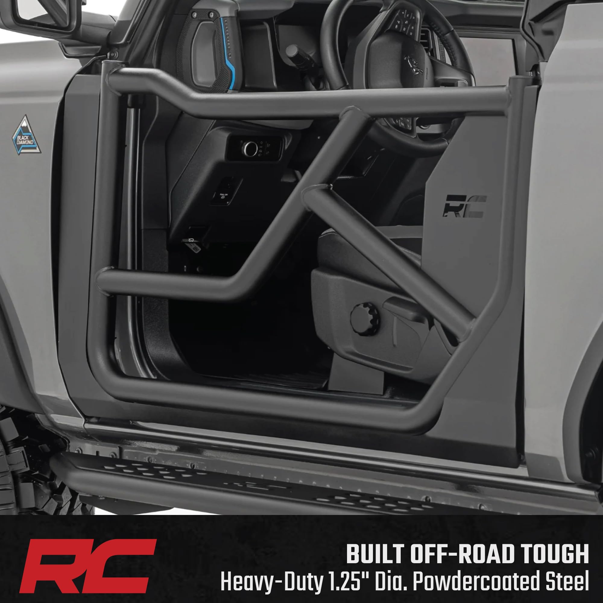 Steel Tube Doors Rough Country for Ford Bronco 2-Door (2021-2024)