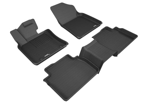 3D MAXpider Kagu Custom Fit Floor Mat (Black) Compatible with Toyota Camry 2018-2024 - Full Set