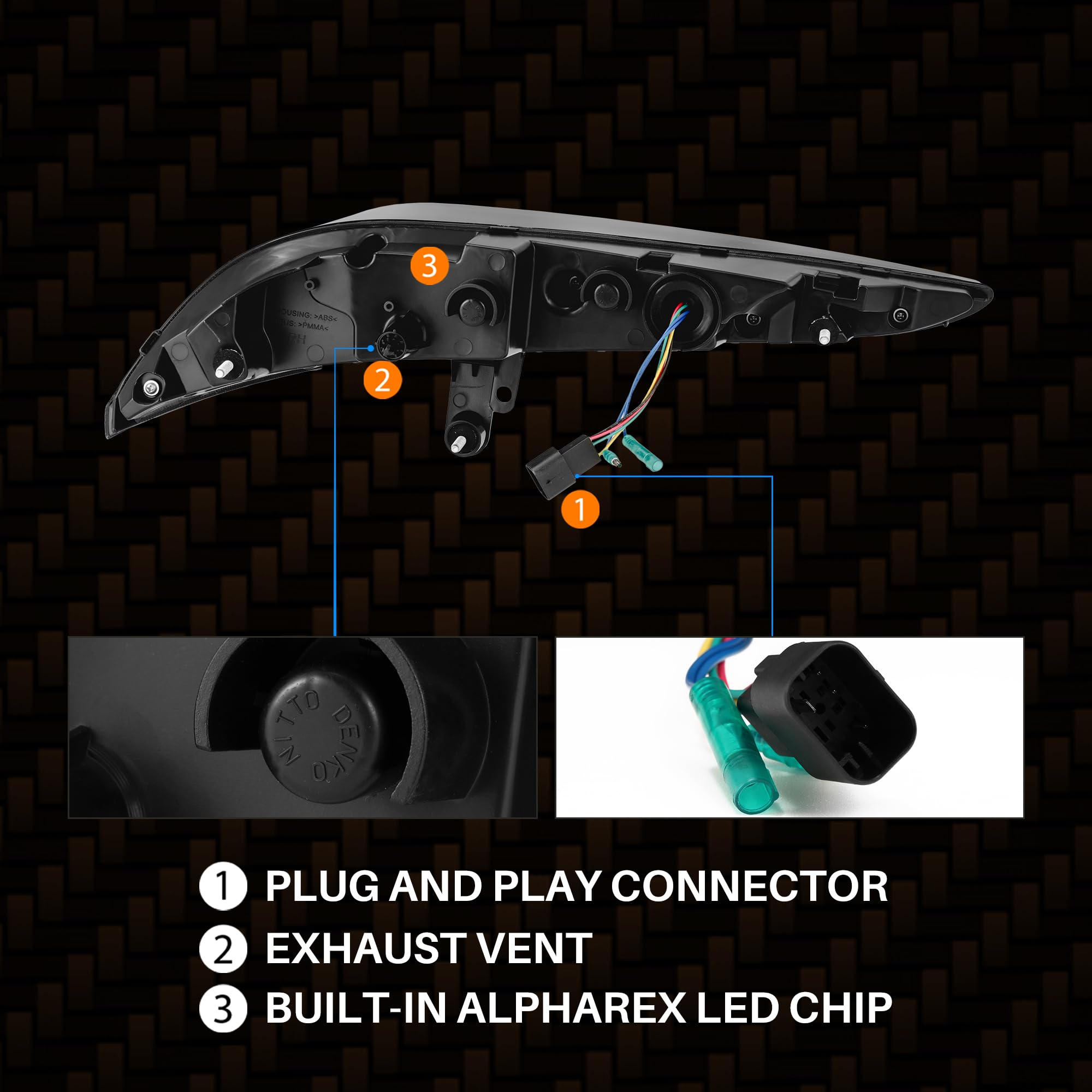 Alpharex LED Tail Lights LUXX-Series Compatible With 20-25 Supra CSL Laser Style Alpha-Black