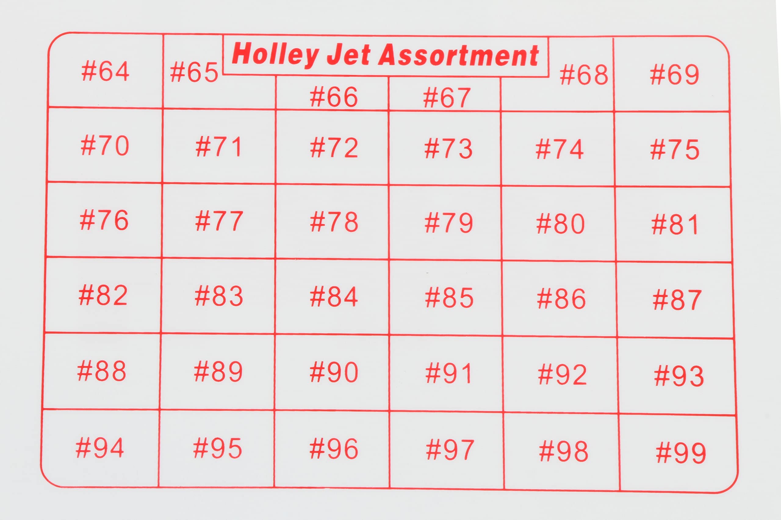 36-181 Holley Jet Assortment Kit