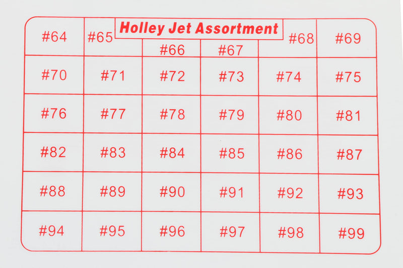 36-181 Holley Jet Assortment Kit
