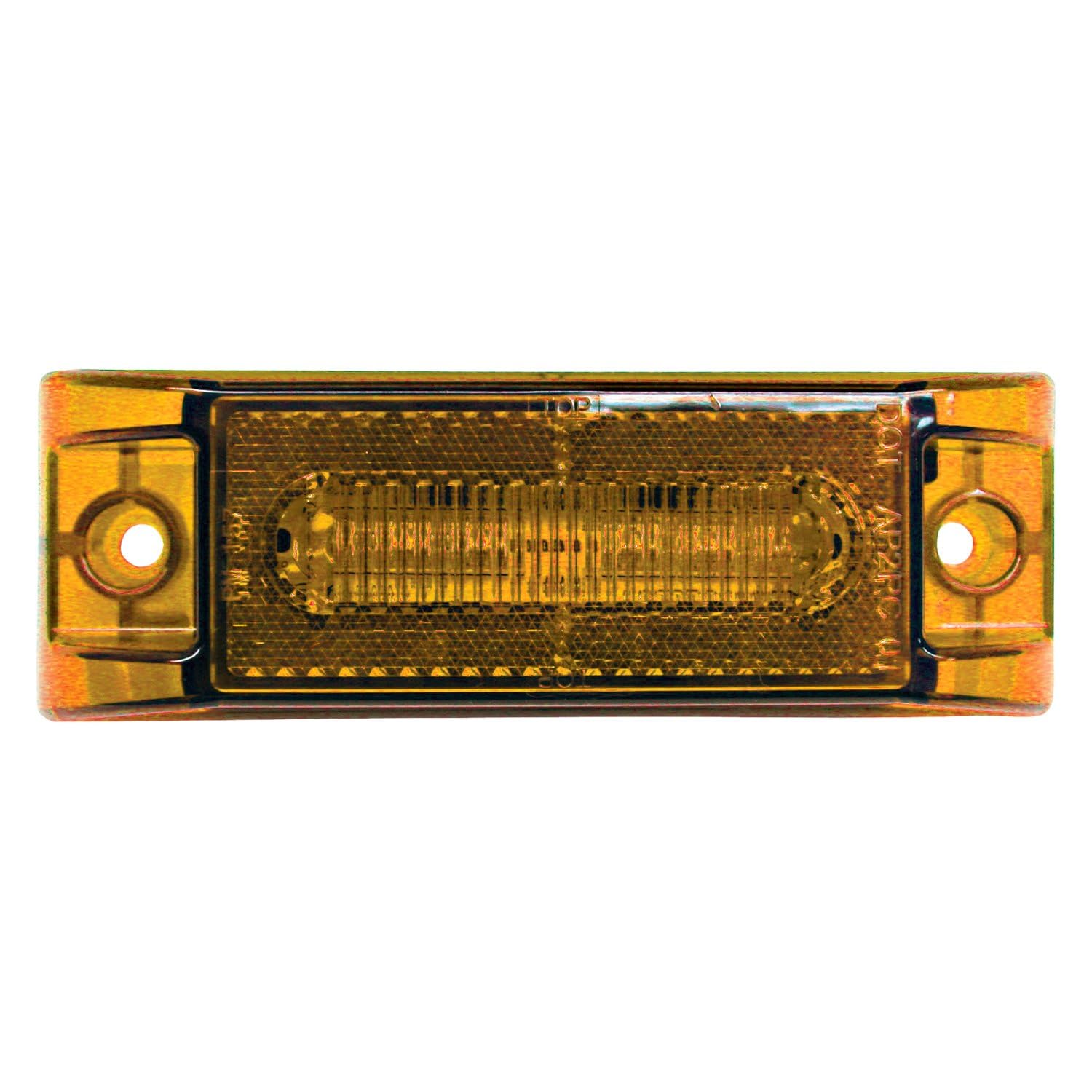 6.0"x2.0" Replacement Lens Peterson Manufacturing (LED M/C Pc, Rectangle, withReflex), 1 Pack