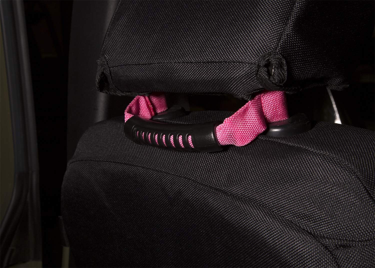 Rugged Ridge Grab Handles for JK Jeep Wrangler | Nylon, Pink | 13305.16 | Fits 2007-2018 Jeep Wrangler JK