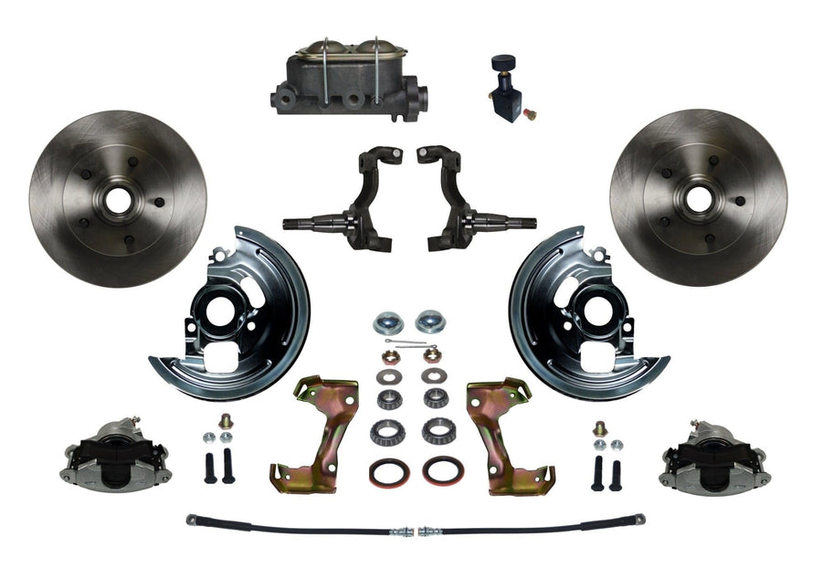 BRAKES LEED Manual Front Disc Brake Conversion Kit With Cast Iron M/C Adjustable Proportioning Valve