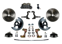 BRAKES LEED Manual Front Disc Brake Conversion Kit With Cast Iron M/C Adjustable Proportioning Valve