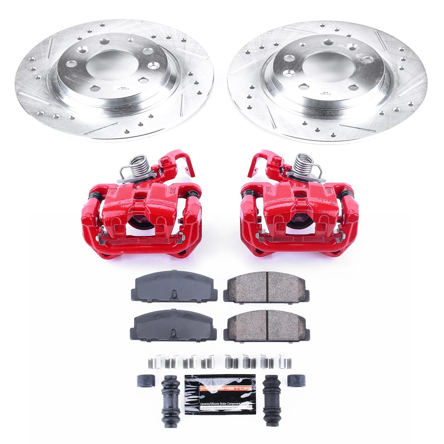Power Stop Z23 KC2452 Evolution Sport Rear Brake Caliper Kit- Brake Rotors, Brake Pads and Brake Calipers For Mazda 6 2003-2005 [Model Specific]