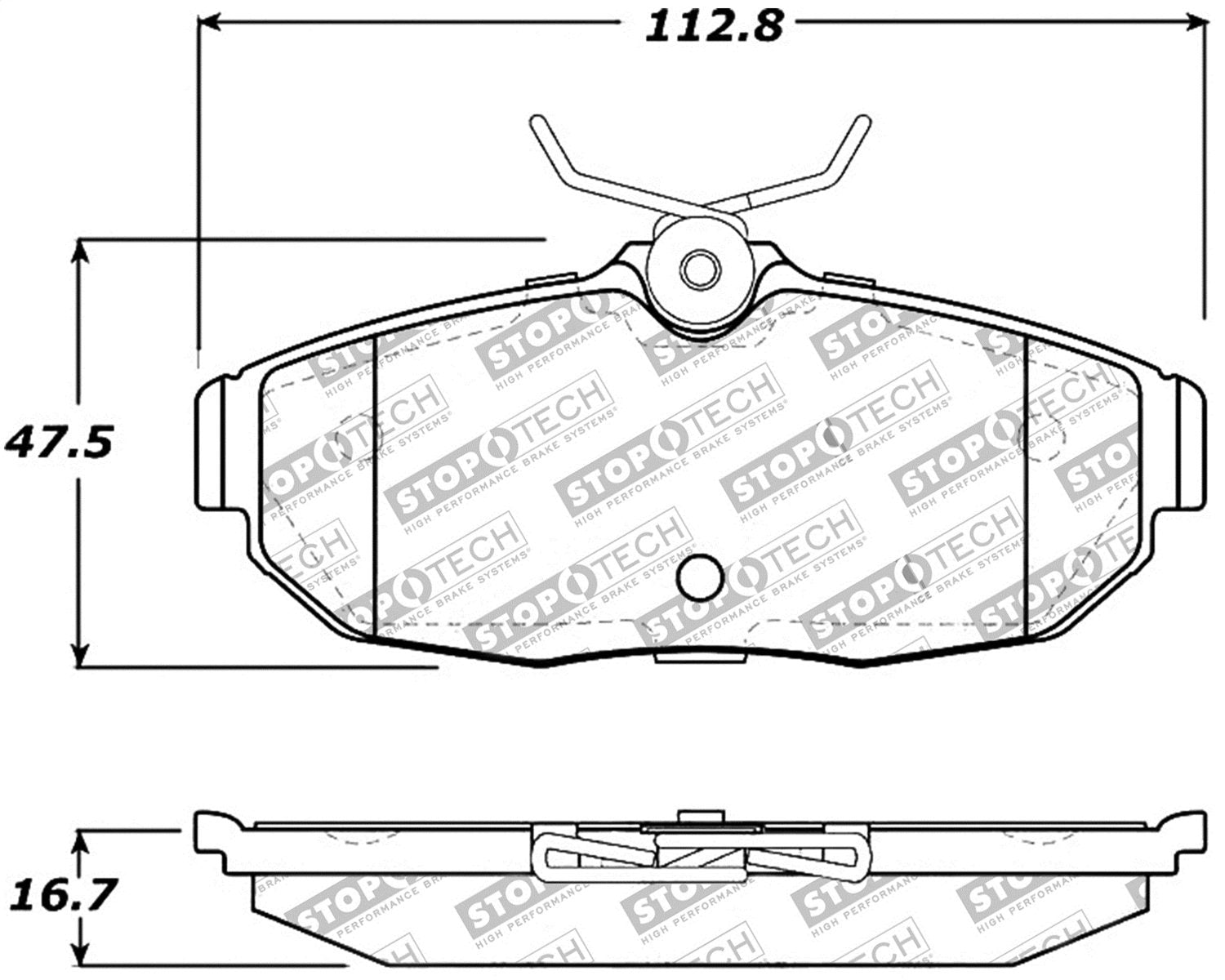 Sport Brake Pads StopTech 309.10820 with Shims and Hardware