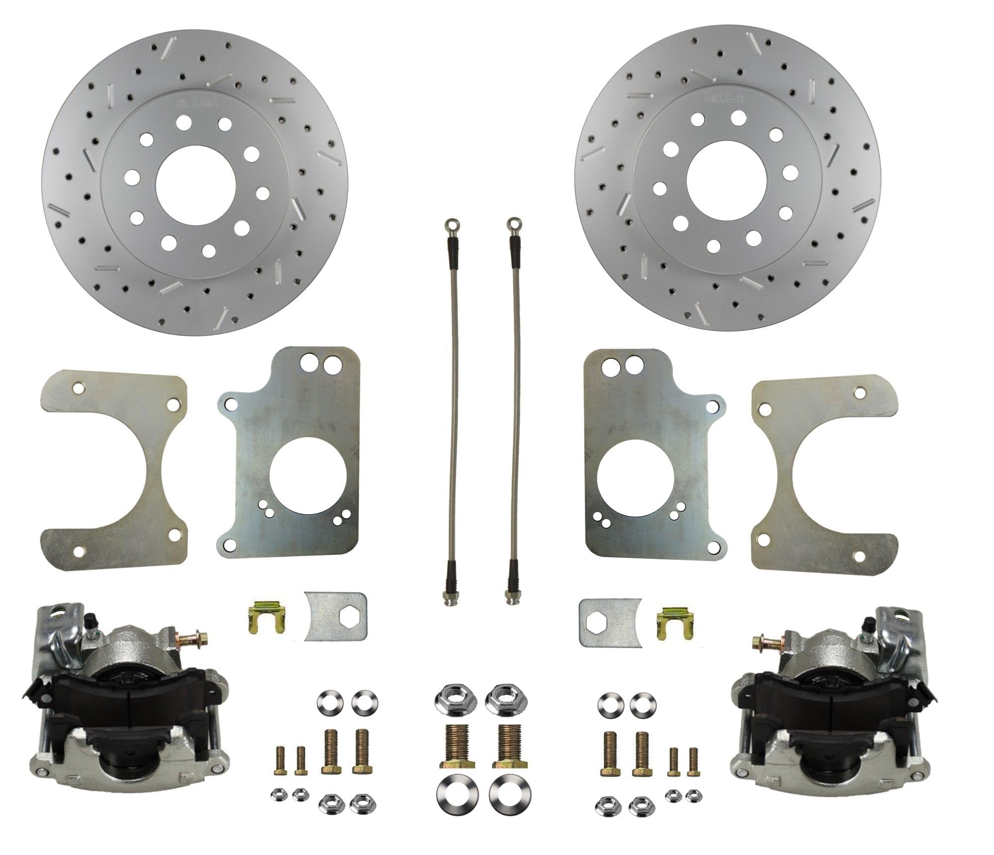 Rear Disc Brake Conversion Kit Leed - Gm 10 Bolt Axles With 3 Bolt Flange - Maxgrip Xds