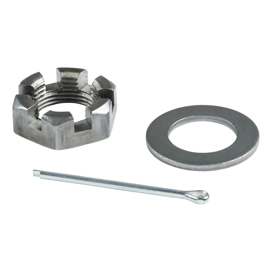 Lippert Spindle Nut Retainer Kit Round for 3,500-8,000-lb. Axle Hubs with 6-Slot Castle Spindle Nut, Round Spindle Washer, 1.75" Cotter Pin - 2023134656