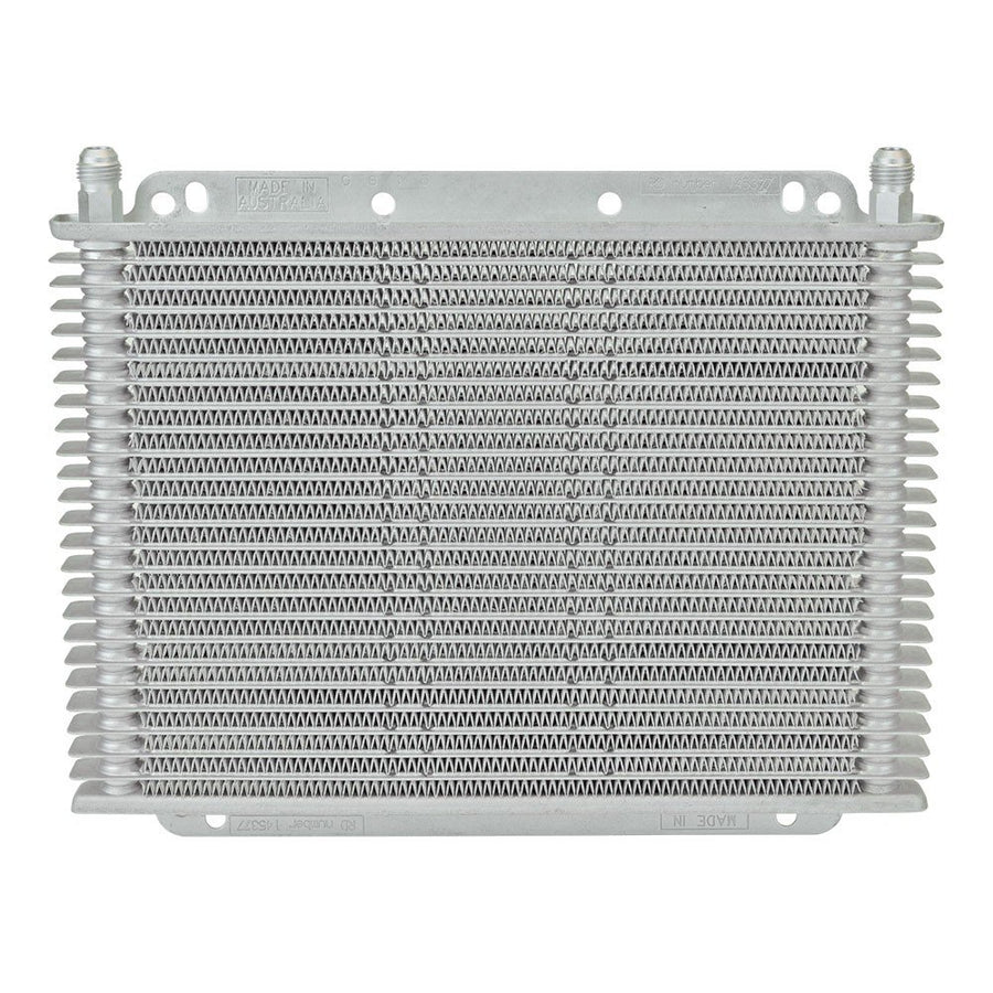 Stacked Plate Transmission Cooler 23-Row (400123), 11 x 7 7/8 x 3/4" with 3/8 inch Barbed Fittings