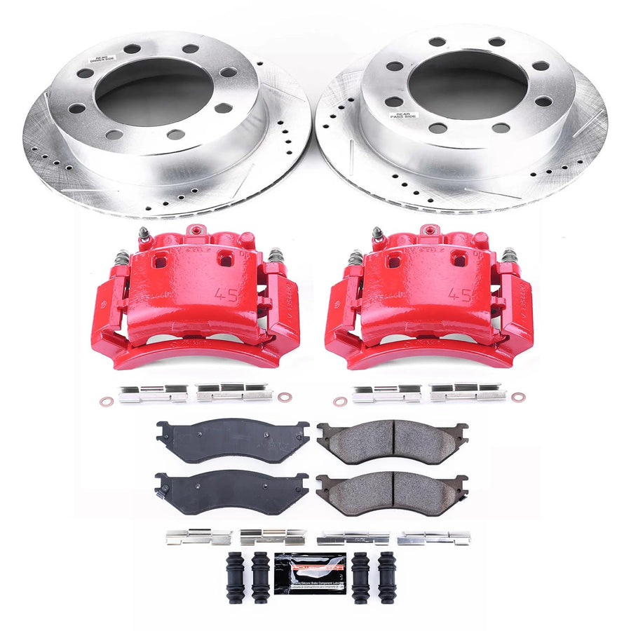 Power Stop Rear KC5489 Z23 Evolution Sport Brake Upgrade Kit with Powder Coated Calipers For Dodge Ram 2500 2001-2002 [Model Specific]