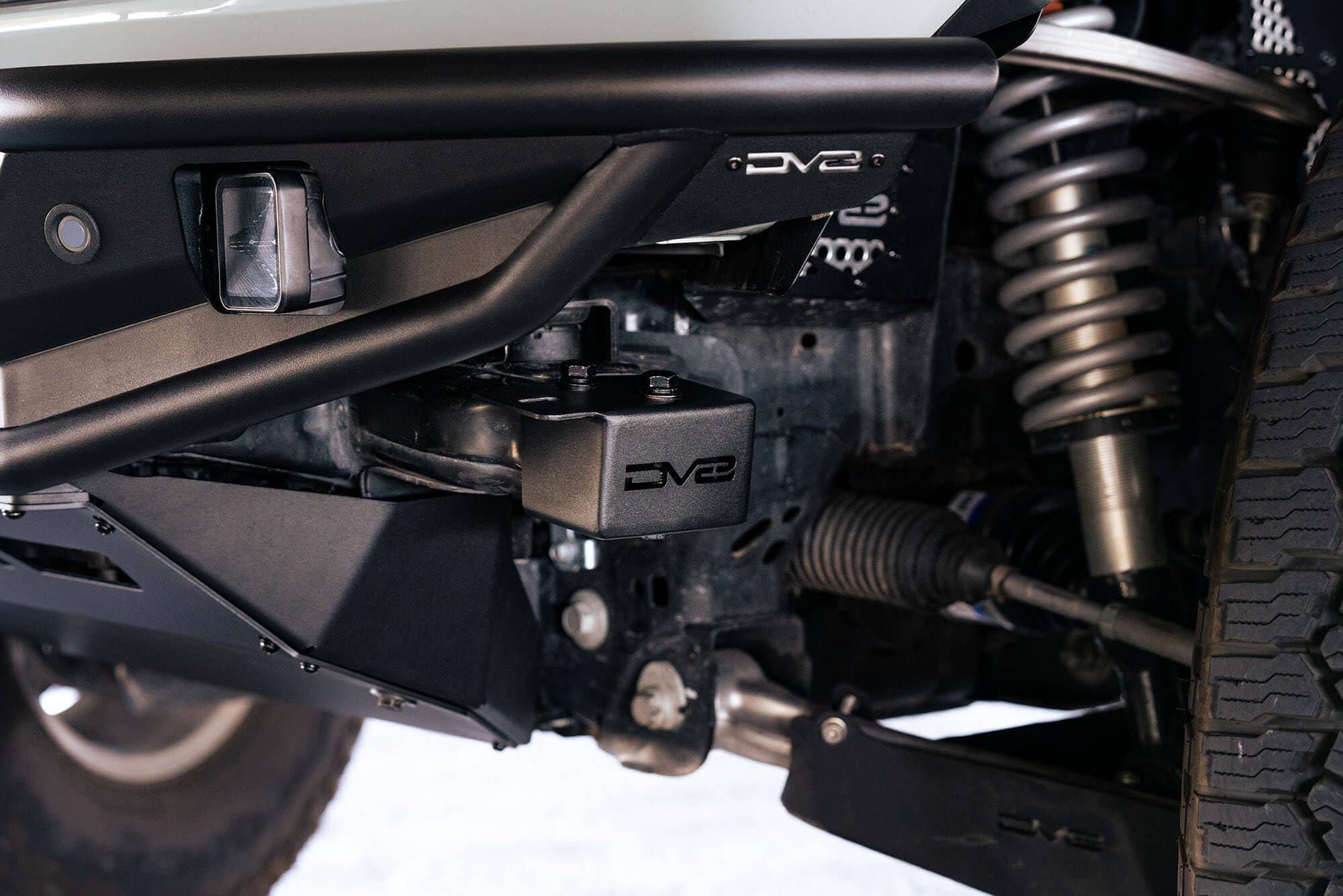 Accessory Mount Crash Bar Caps for 2021-2025 Ford Bronco | Fits Up to 35" Tires | Cleans up Unfinished Crash Bars | Mounts LED Pod Lights, Rock Lights, RGB Accent Lights, or GoPro | DV8 Offroad