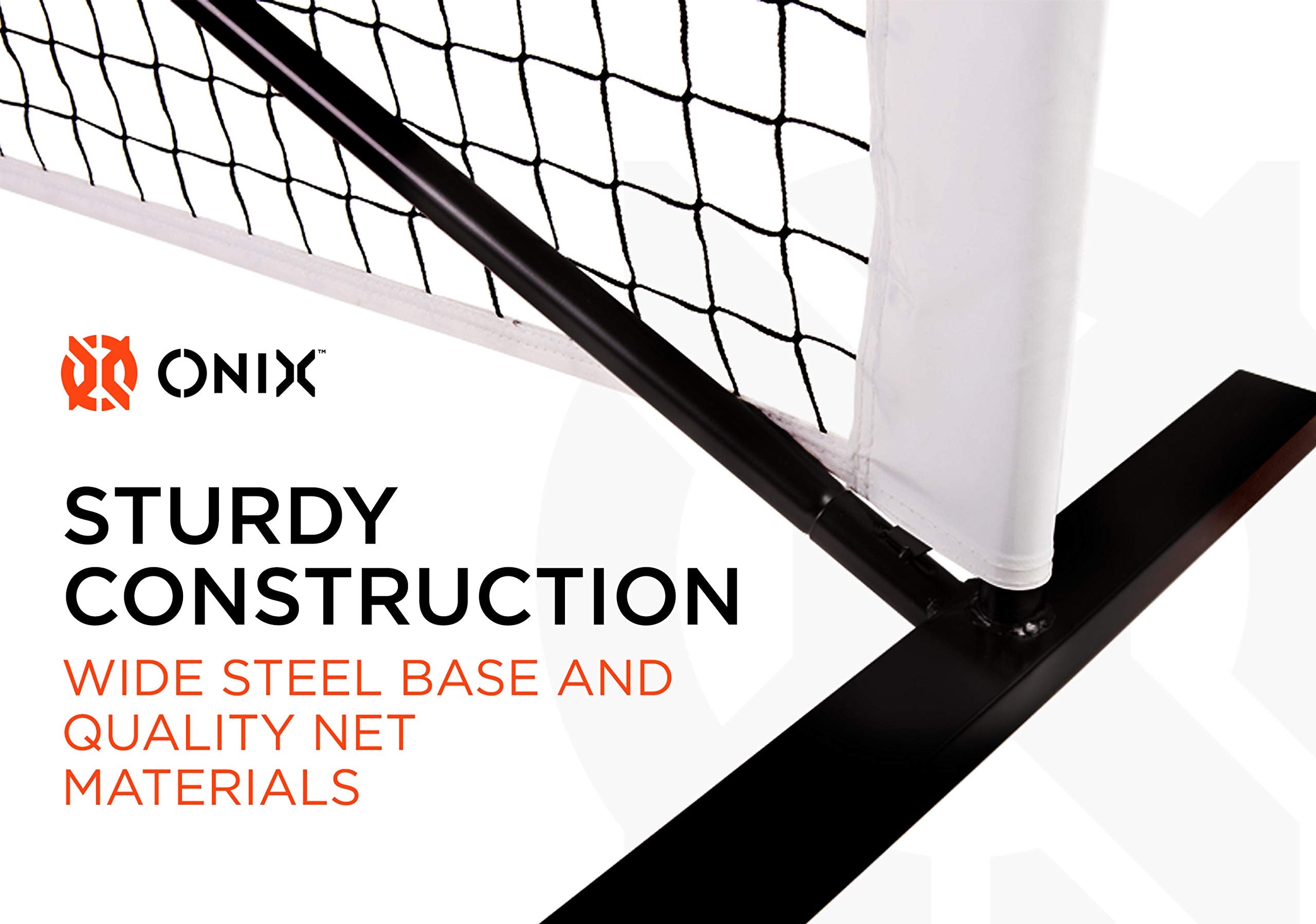 Onix 2-in-1 Portable Pickleball Net and Regulation-Size Practice Net Set Includes Carrying Case with Wheels, White