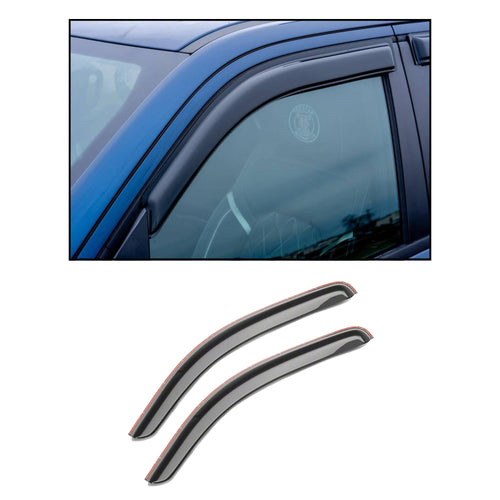 Off Road Black Horse [BHOR Tape On Rain Guards/Wind Deflectors Compatible with 96-24 Chevrolet Express 1500/2500/3500/ Express Cargo/4500/Express Pasajeros Smoke 2 PCs - 122455