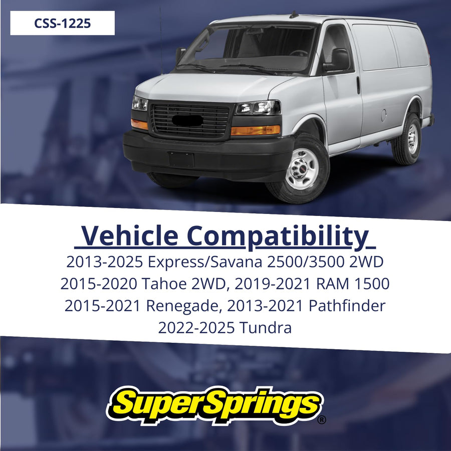 CSS-1225 SuperSprings | Coil SumoSprings for various applications | 2.25 inch inner wall height, black