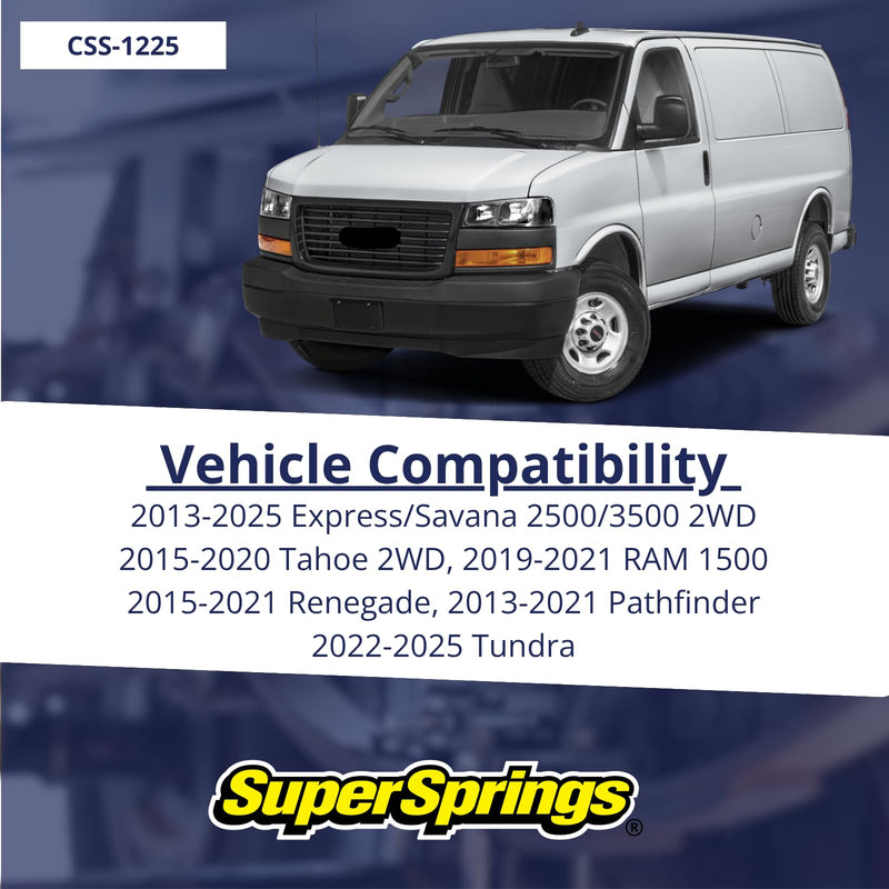 CSS-1225 SuperSprings | Coil SumoSprings for various applications | 2.25 inch inner wall height, black