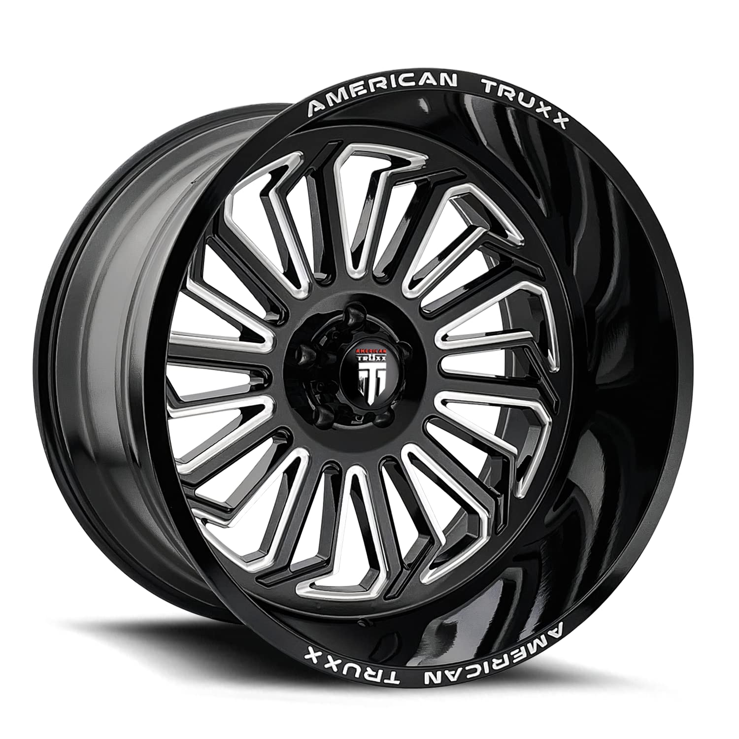 Truxx American AT1916 BUTCHER Two-Tone Wheel with Black/Milled (20 x 12. millimeters /6 x 135 mm, -25 mm Offset)