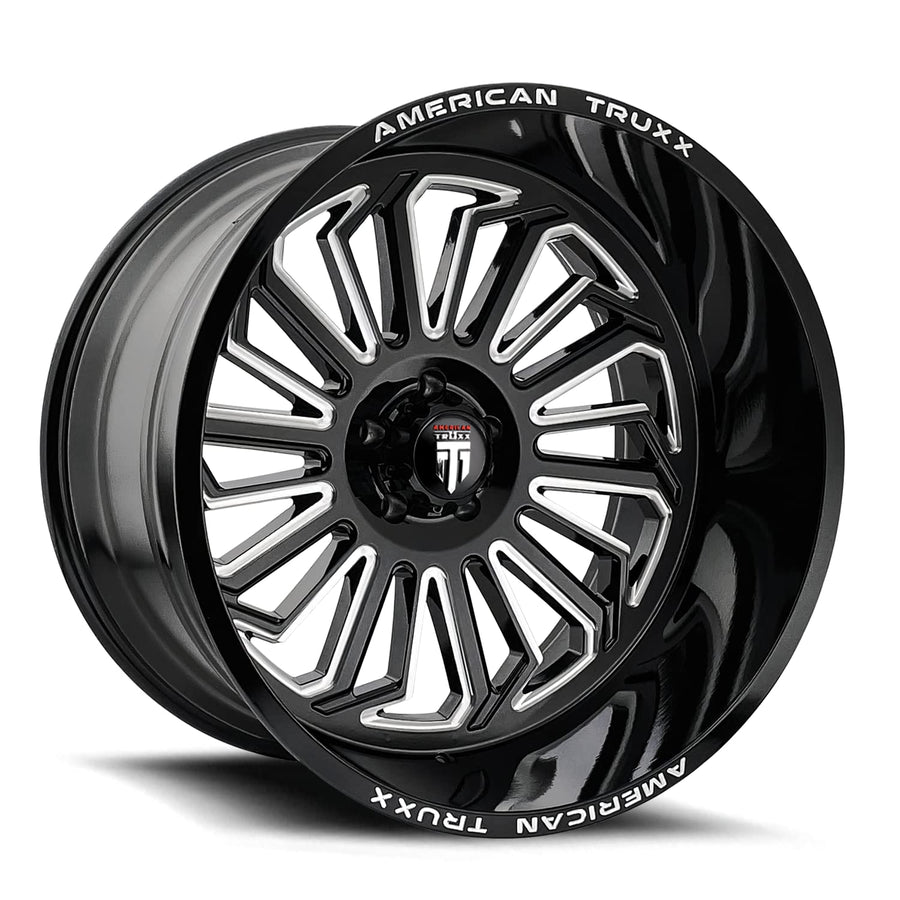 BUTCHER American Truxx AT1916 Two-Tone Wheel with Black/Milled (20 x 10. millimeters /8 x 165 mm, -24 mm Offset)