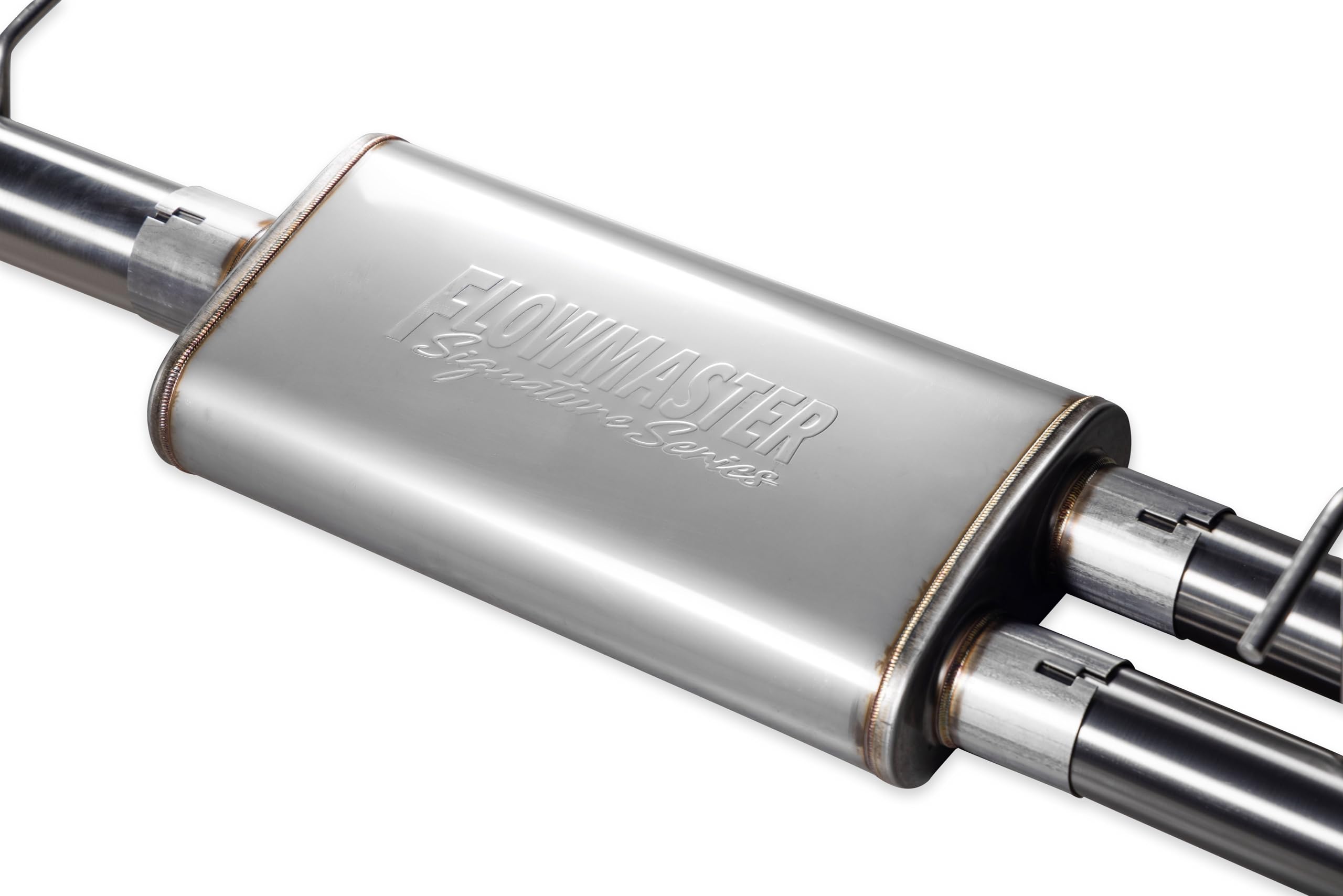 Flowmaster Signature Series 737889 Exhaust Kit 3 Inch 304 Stainless Steel 4.5 Inch Black Chrome Tips Compatible with 2019-2024 RAM 1500 New Body 5.7L with Factory Dual Exhaust 2 & 4WD All Wheelbases