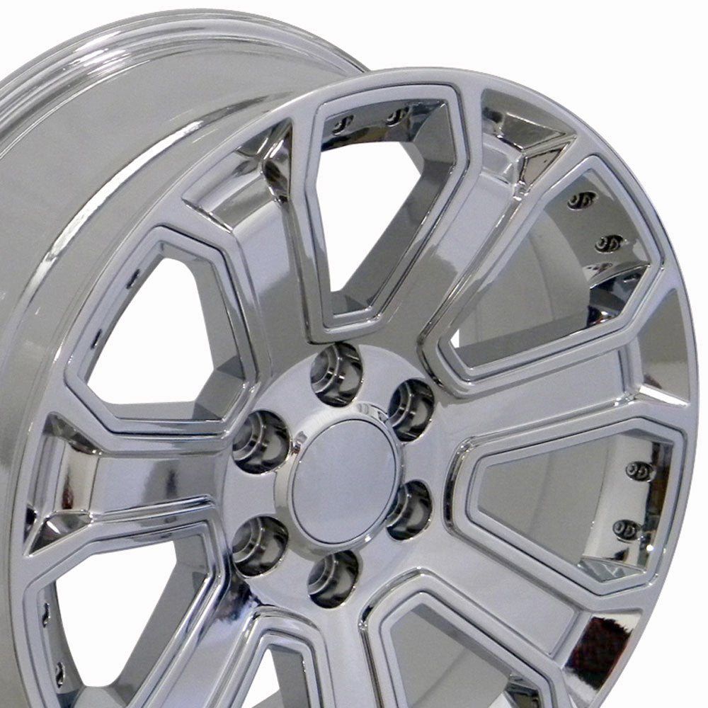 Chrome Wheel OE Wheels LLC with Chrome Insert Painted CV93-20085-6550-31C-ic (20 x 8.5 inches /6 x 139 mm, 31 mm Offset)