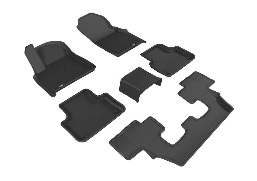 3D MAXpider Kagu Custom Fit Floor Mat (Black) Compatible with Audi Q7 (4M) 2017-2026/SQ7 (4M) 2020-2026/Q8 2019-2026/SQ8/RS Q8 2020-2026 - Full Set
