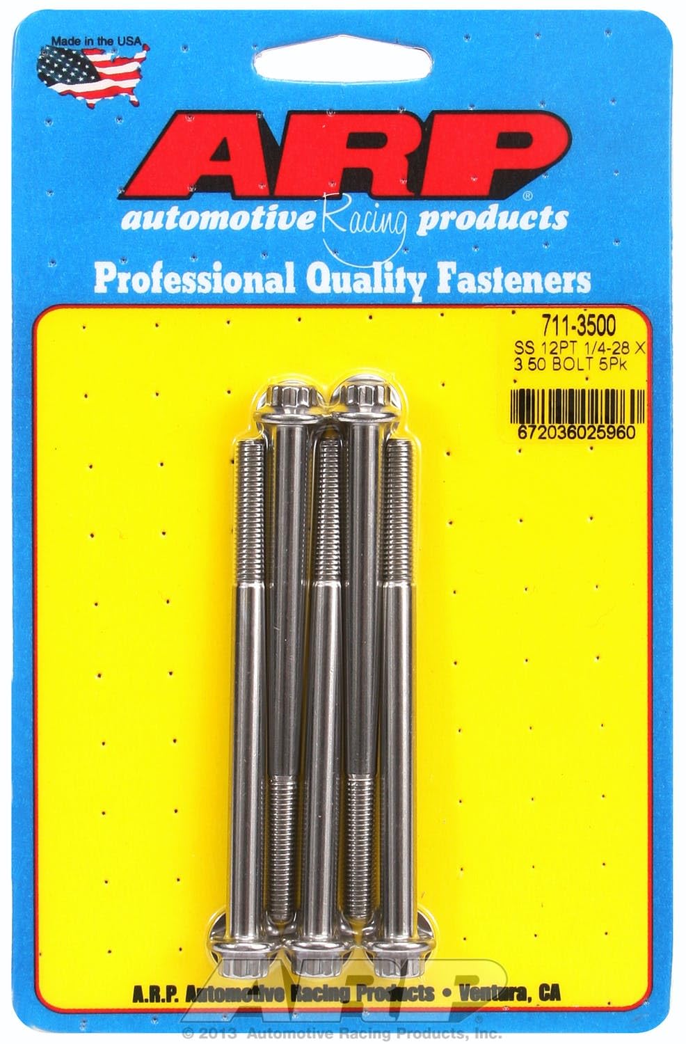 Bolt, ARP (711-3500) Stainless Steel