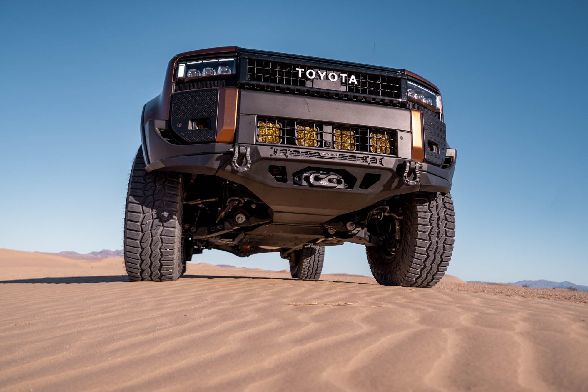 Offroad DV8 Spec Series Front Bumper for 2024-2026 Toyota Land Cruiser | Hidden Winch Mount | 20" Light Bar Mount | Pair of 1" Thick D-Ring Mounts | (2) 3" Pod Light Mounts | Improves Clearance