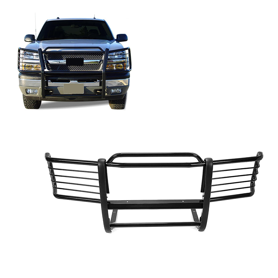 Bumper Guard Modular Black Black Horse Grille Compatible with 1992-1994 K5 Blazer/S15 Jimmy|1995-1998 Silverado|1999 Suburban 1500|1995-1999 Tahoe|1988-1998 Sierra 1500|1992-1999 Yukon-17GJ23MA