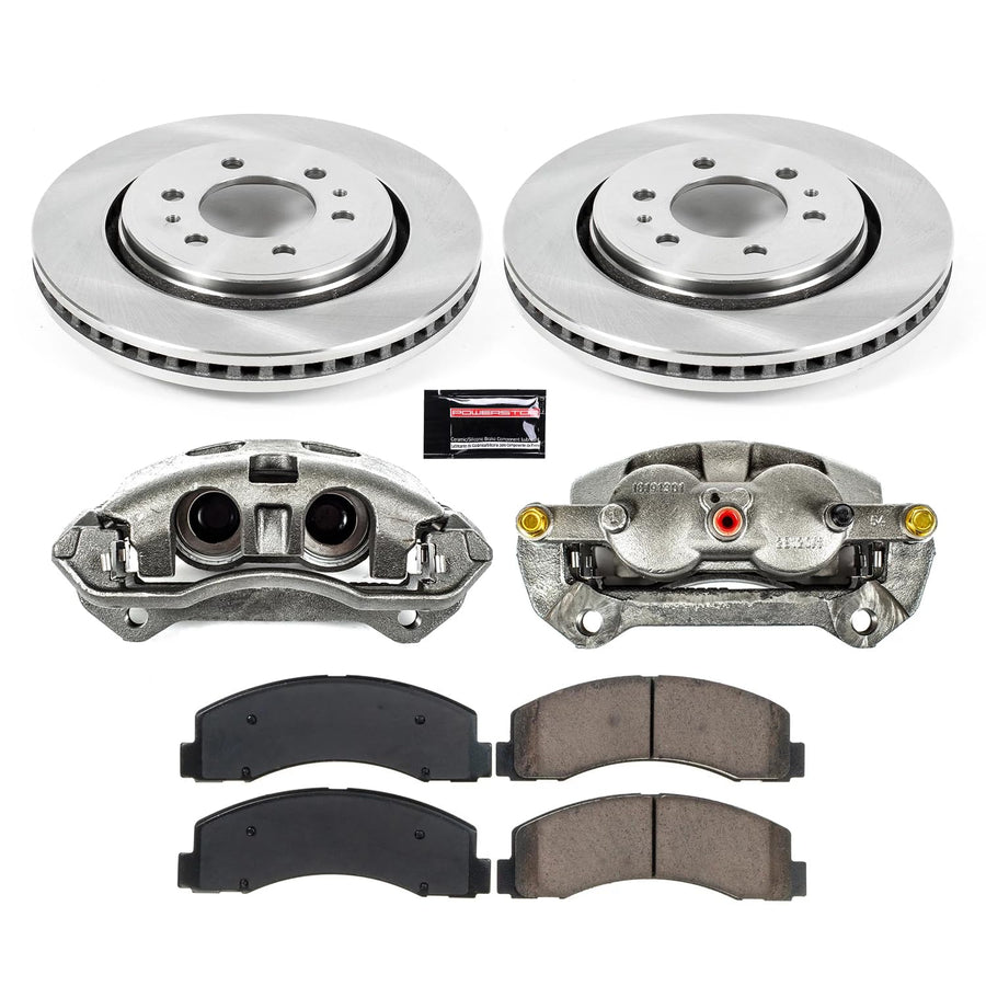 Power Stop Brake Kit For 2012 2013 2014 2015 2016 2017 2018 2019 2020 Ford F-150 [6 Lug Models] Pickup Autospecialty OE Replacement Brake Kit with Calipers KCOE3167A