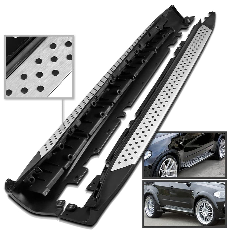 Aluminum Side Step Bars Spec-D Tuning Running Boards Compatible with 2007-2013 BMW E70 X5