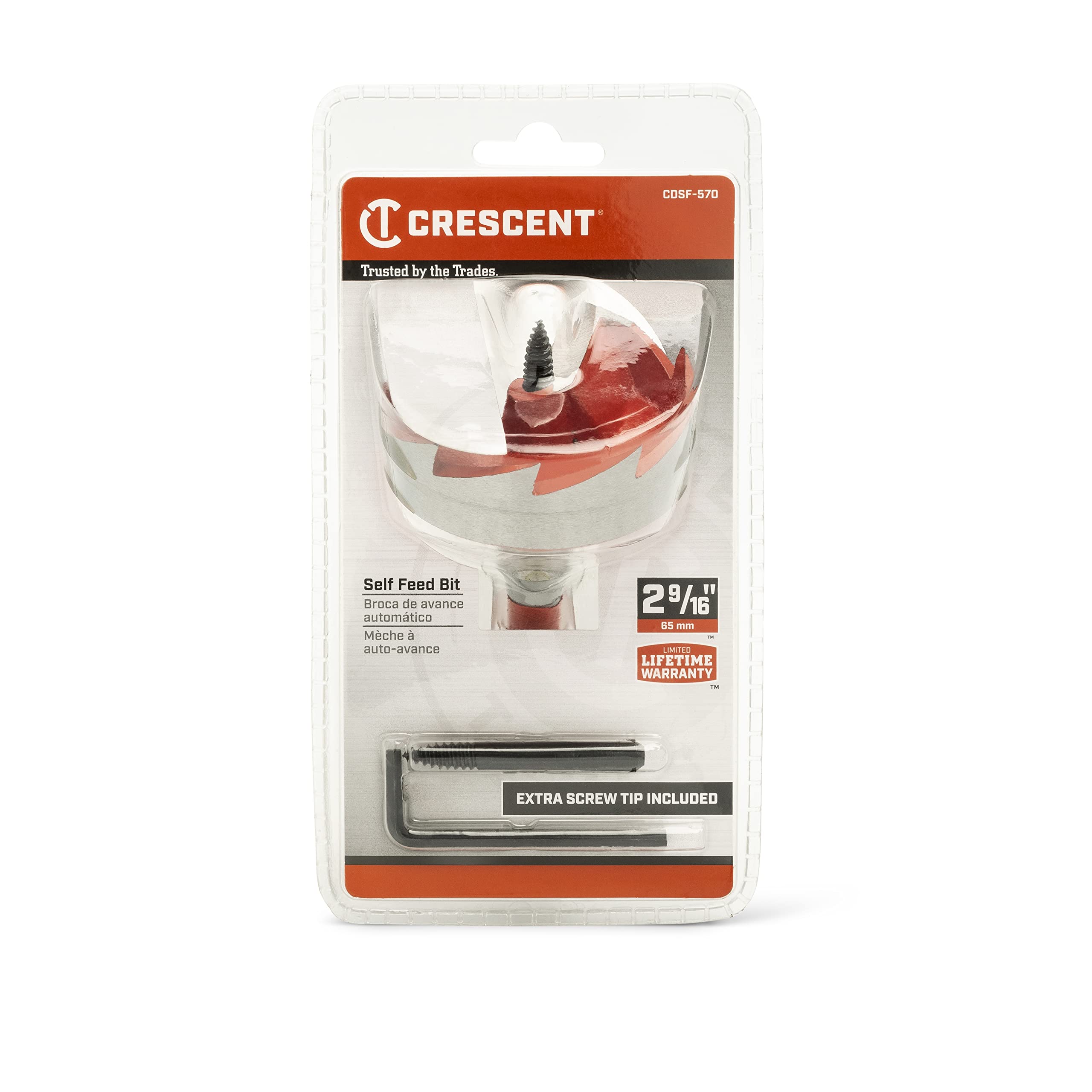 Self Feed Crescent Drill Bit | 5" x 2-9/16" | CDSF-570