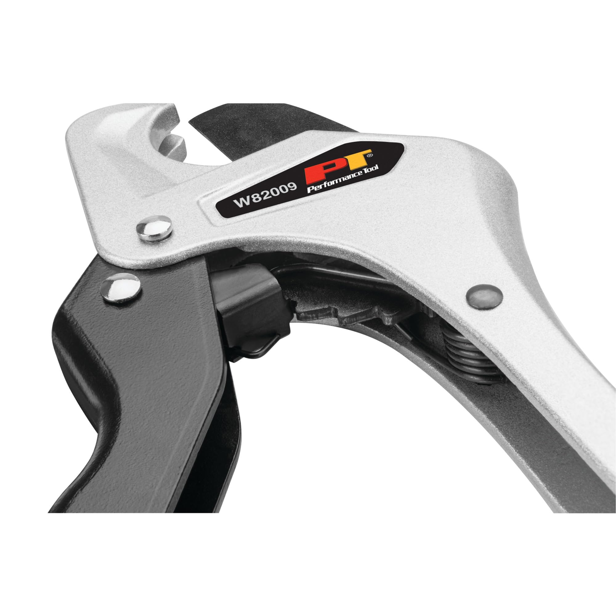 W82009 Performance Tool 1-3/8-Inch Ratcheting PVC Pipe Cutter, Heavy Duty SK5 Steel Blade, Cuts PVC, CPVC, PEX, Rubber Hoses, Sping Loaded Comfort Grip