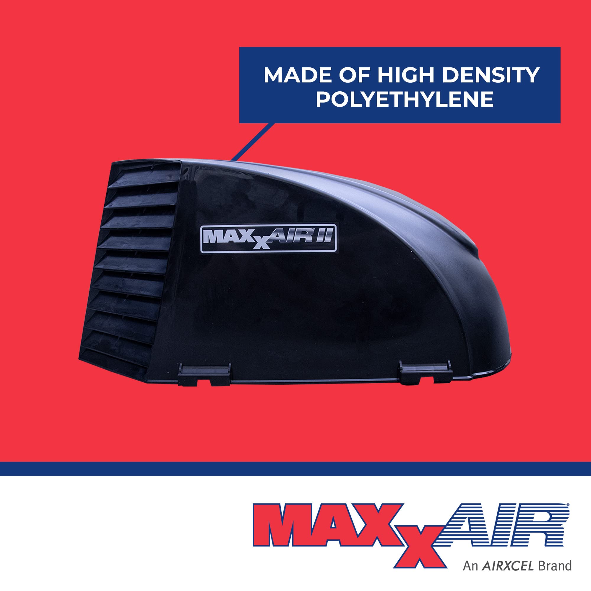 Maxx II MAXXAIR 00-933082 Standard Vent Cover, One Piece Design, Super Tough Wind Resistant Cover for Roof Vents, Black