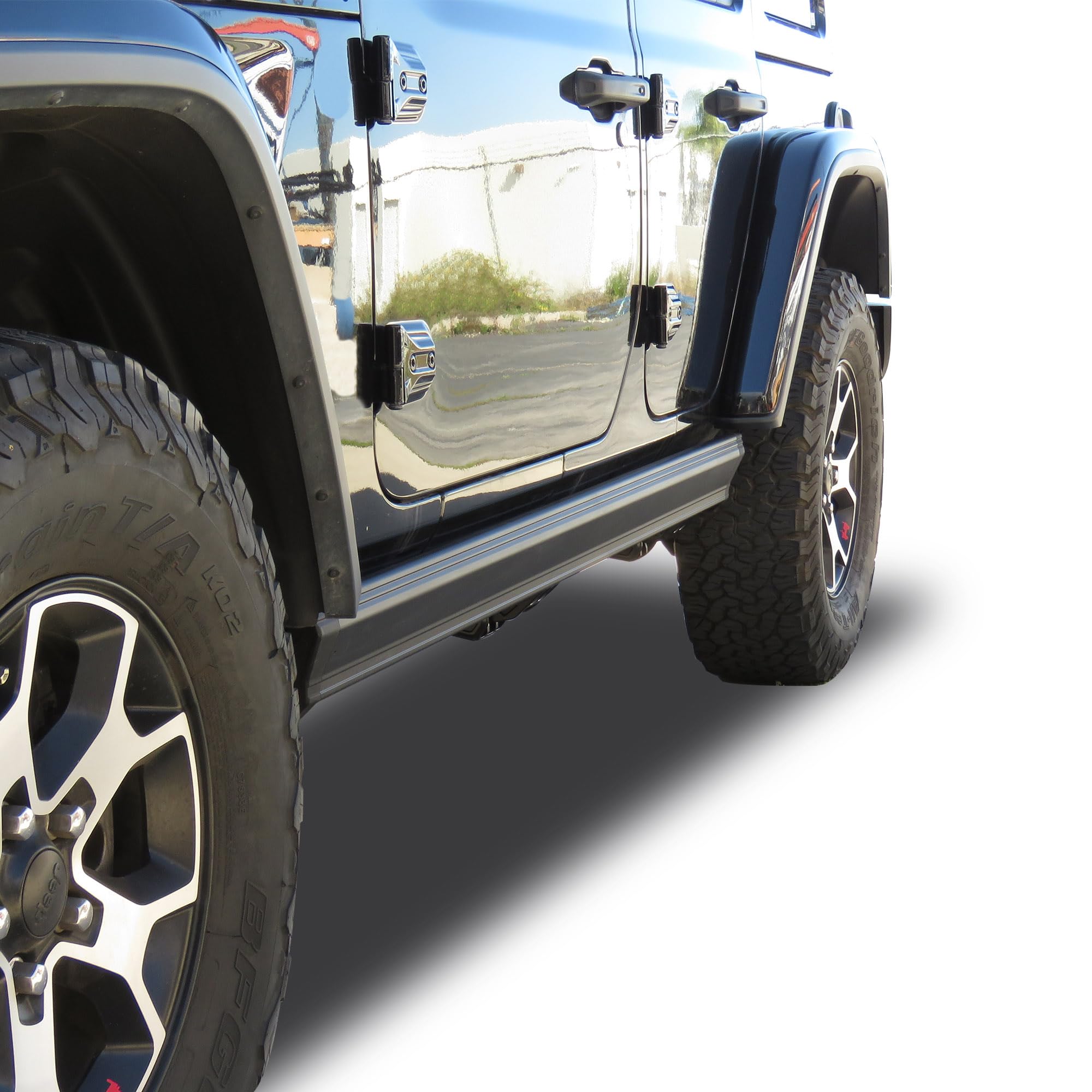 Black Horse Elite Power Board Retractable Black Compatible with 2012-2018 Jeep Wrangler 4Dr -PWBR5065