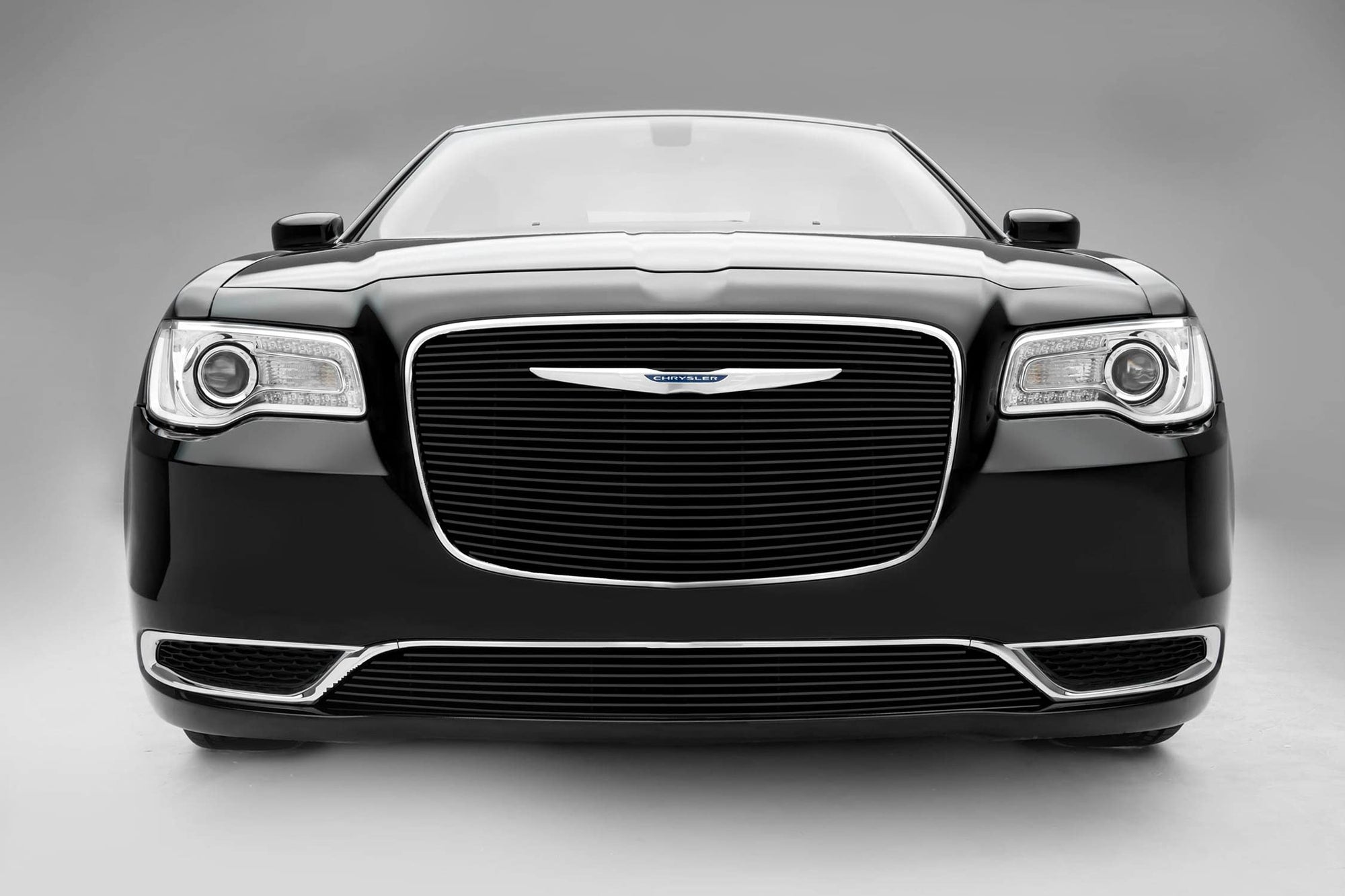 2015-2018 Chrysler 300 T-Rex Grilles Billet Grille, Black, 1 Pc, Overlay - PN #21436B
