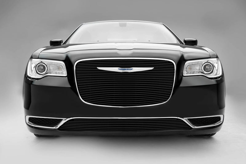 2015-2018 Chrysler 300 T-Rex Grilles Billet Grille, Black, 1 Pc, Overlay - PN #21436B