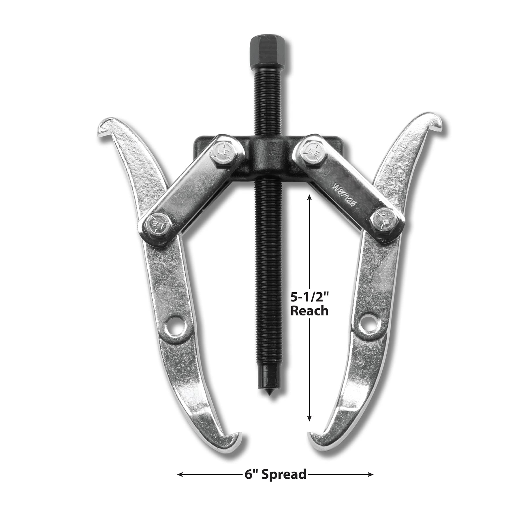W87125 Performance Tool Heavy Duty 2 Jaw Gear Puller with 3 1/4-Inch Reach and 6-Inch Spread, Chrome Vanadium Steel Construction