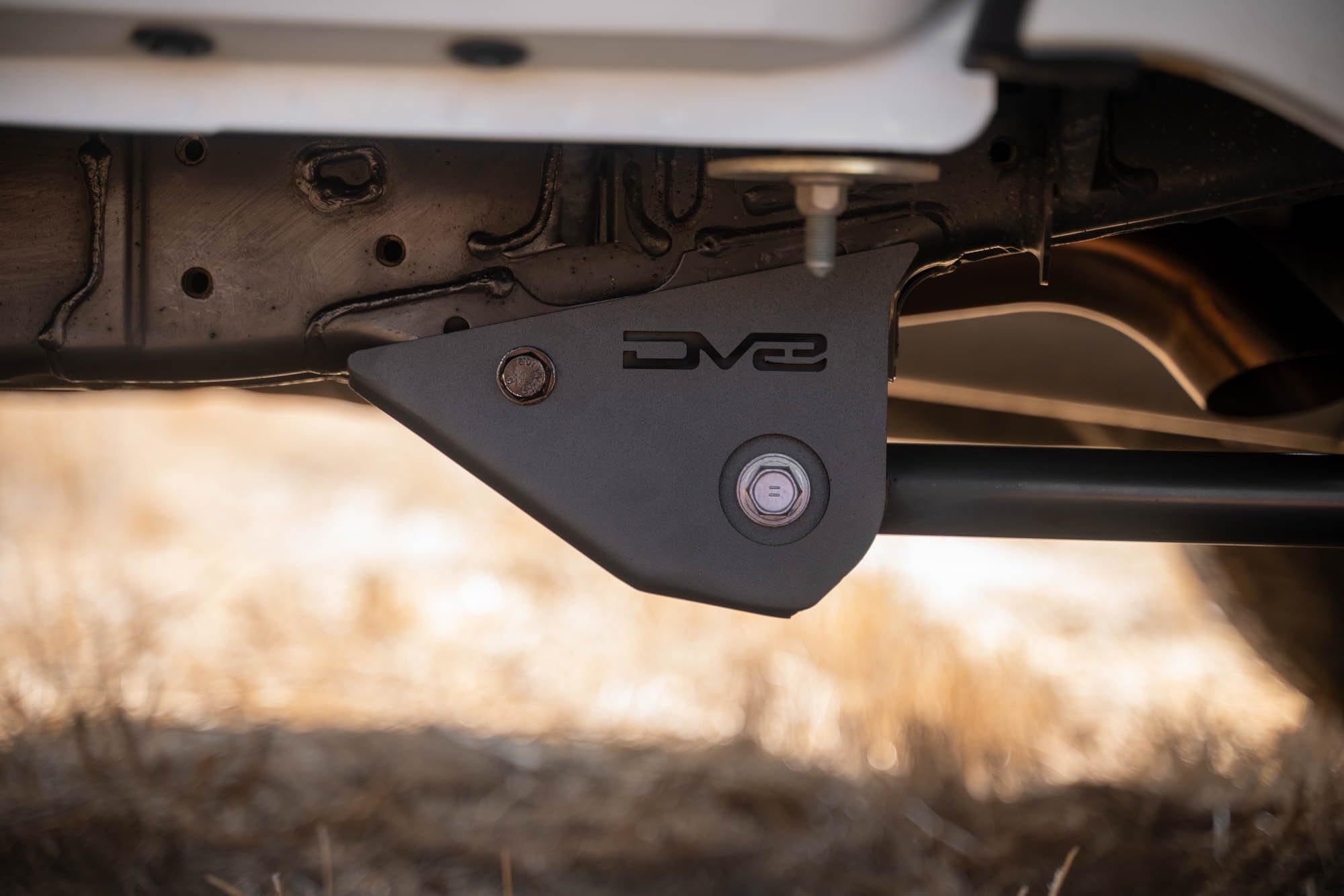 DV8 Offroad Skid Plates for Trailing Arm 2024 Toyota Tacoma | Protects the Vulnerable Trailing Arm Mounts | Helps Prevent Your Truck from Catching on Obstacles | 5mm Steel | Fully Bolt-On Installation