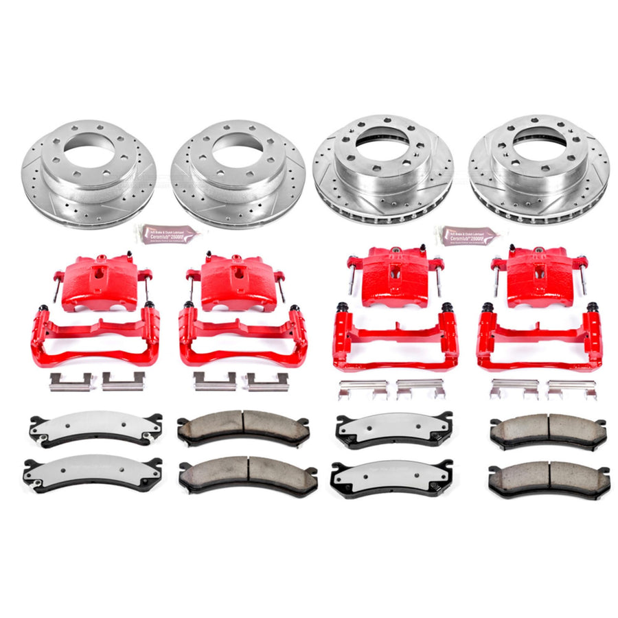 Power Stop Z36 KC2023A-36 Brake Kit Front & Rear with Calipers Truck and Tow