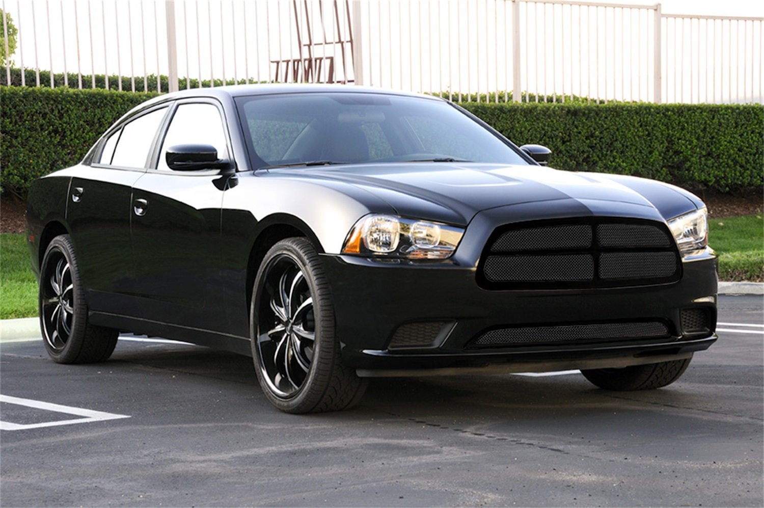 2011-2014 Charger T-Rex Grilles Upper Class Series Main Grille, Black, 4 Pc, Replacement - PN #51442
