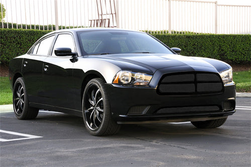 2011-2014 Charger T-Rex Grilles Upper Class Series Main Grille, Black, 4 Pc, Replacement - PN #51442