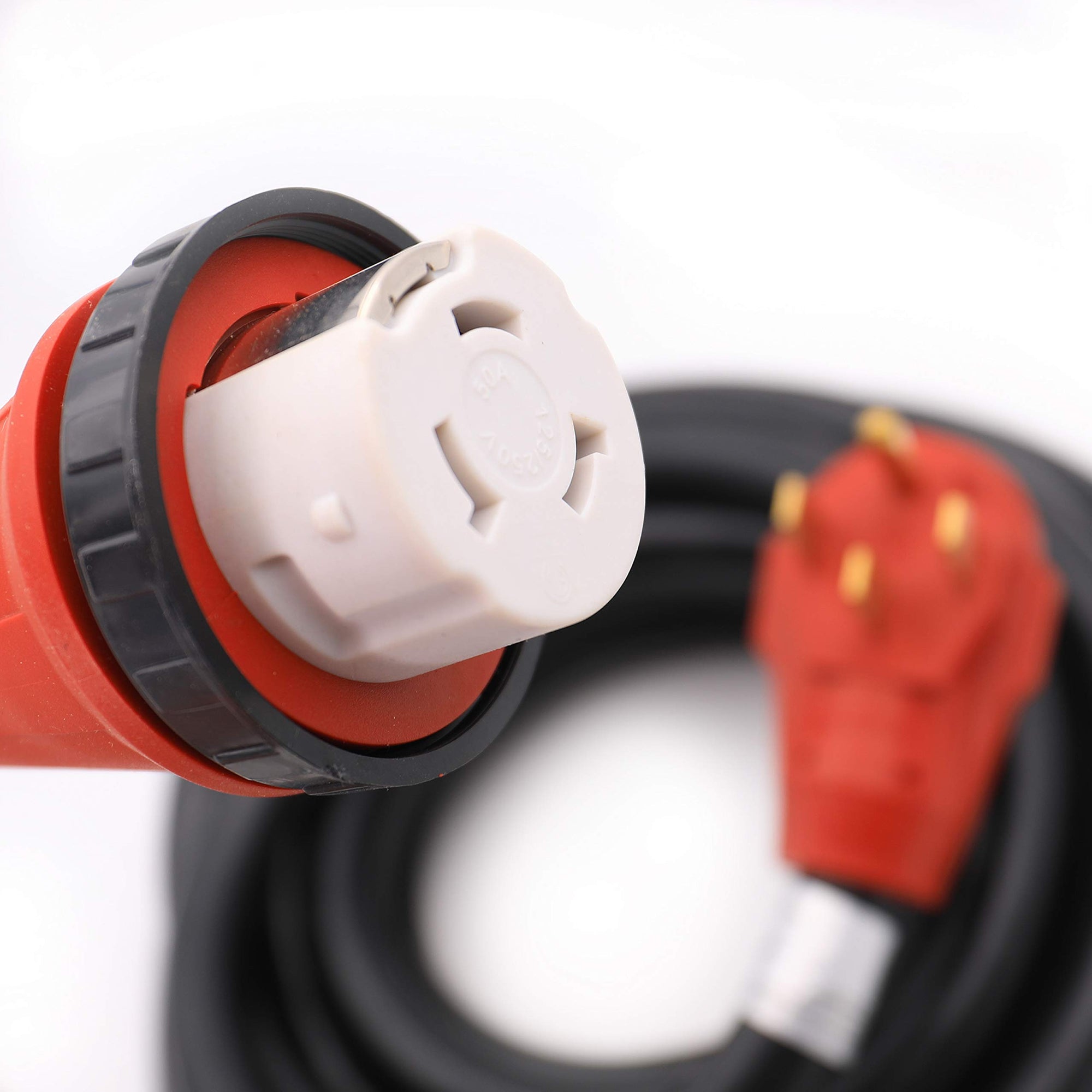 Mighty Cord Valterra A10-5025EH RV 50-Amp Extension Cord, 25 ft., Red