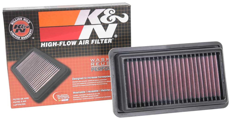 K&N Engine Air Filter: Replacement Car Air Filter, Washable, Clean Every 75,000 Miles, Reusable, Premium: Compatible with 2016-2018 NISSAN (Micra), 33-3082