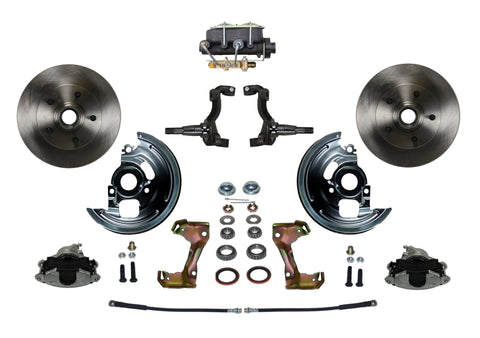 BRAKES LEED Manual Front Disc Brake Conversion Kit With Cast Iron M/C Disc/Drum Bottom Mount