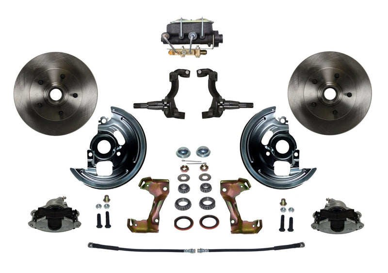BRAKES LEED Manual Front Disc Brake Conversion Kit With Cast Iron M/C Disc/Drum Bottom Mount