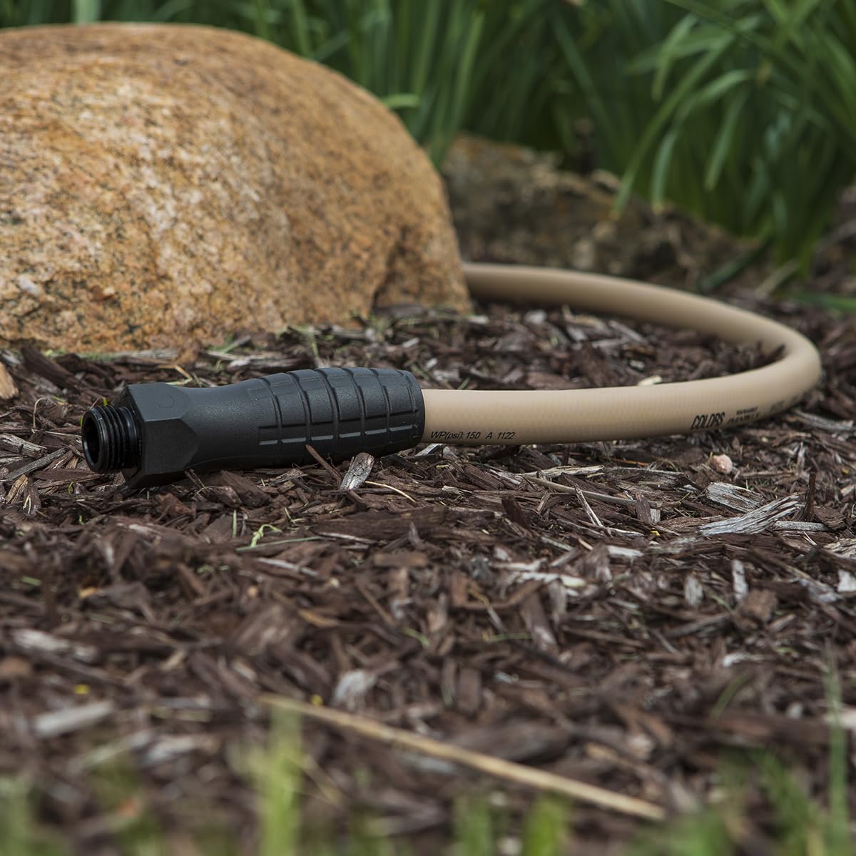 Colors Flexzilla SwivelGrip Garden Hose 5/8 in. x 50 ft., Lightweight All-Weather Water Hose, Durable and Flexible, Leak-Free Connections, Brown Mulch