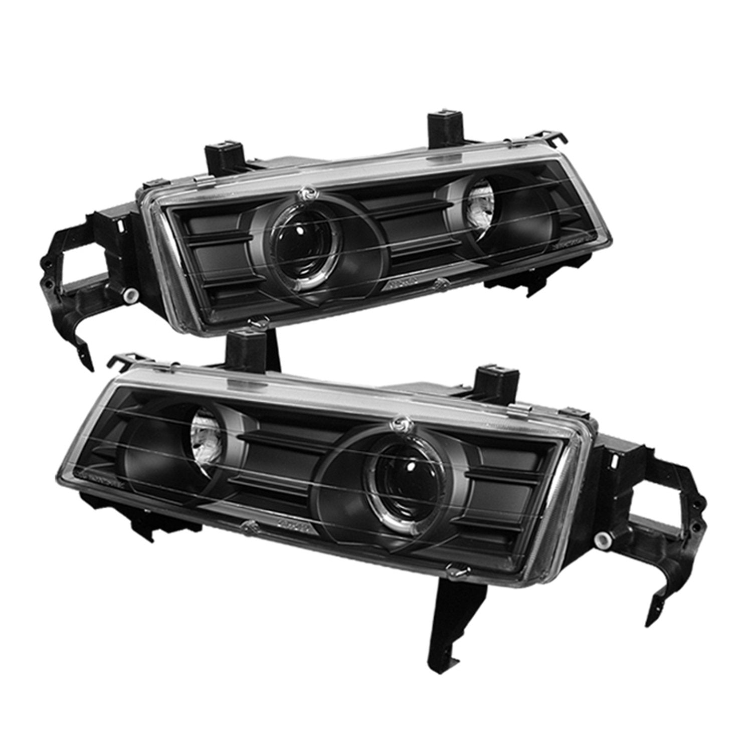 Honda Prelude 92-96 Spyder 5010995 Projector Headlights - LED Halo - Black - High H1 (Included) - Low H1 (Included)